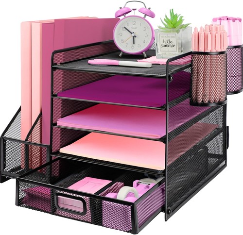 Tier desk organiser with - 5-tier,