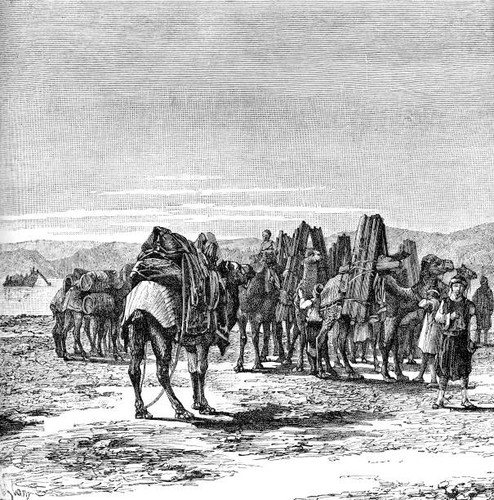 Caravan banks euphrates - caravan, on