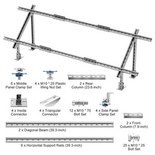 Uimoso Multi-Pieces Solar Panel Mounting Brackets 30°-60° Adjustable Brackets
