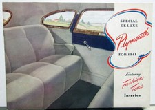 1941 Plymouth Dealer Sales Brochure Special DeLuxe Models & Woody Station Wagon