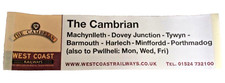 Railway window label The