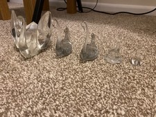 glass swan antique paper