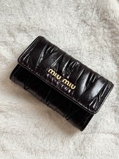 100% AUTHENTIC Miu Miu Matelasse Key Holder Wallet - Bag Charm