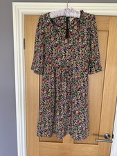 So Marilyn Moore Vintage Liberty Print Silk Knee Length Dress. Size 10