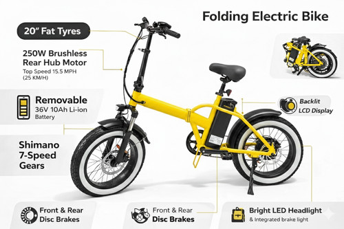 Folding electric bike road - folding,