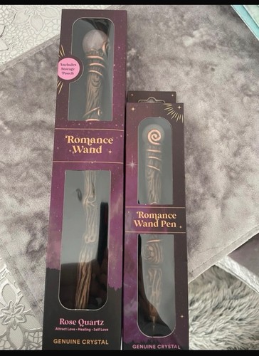 Crystal rose quartz wand - crystal,