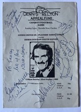 Leeds United Ex Players v Derek Dougan Youth Eleven Multi Signed 1982