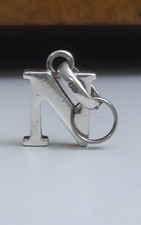 links of london charm for sweetie bracelet,letter N,chunky 2g,hallmarked 925