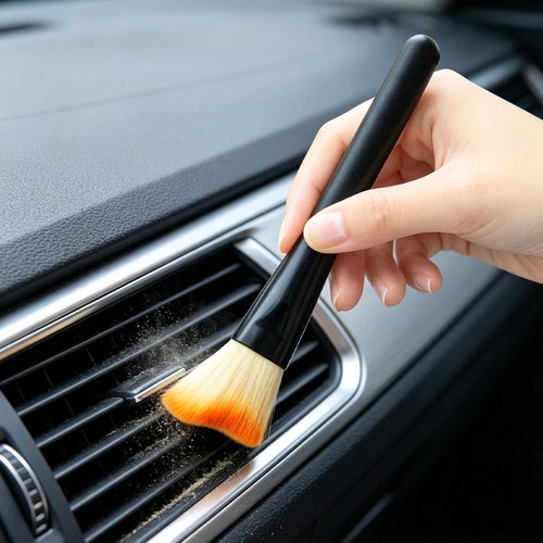 Car interior cleaning - cleaning, brush