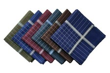 100% COTTON HANDKERCHIEFS LARGE MENS HANKIES 40 CM  ASSORTED COLOURS