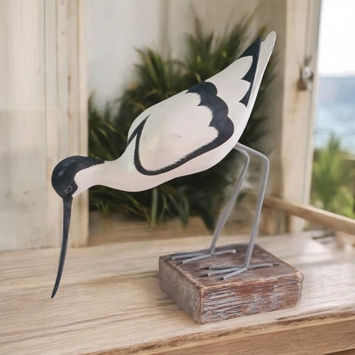 Hand carved wooden - wooden, avocet