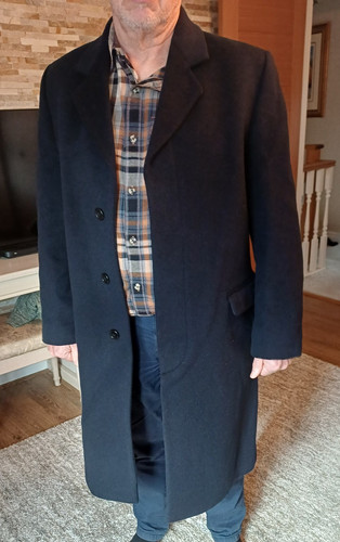 Black crombie coat 1980 - crombie, c.