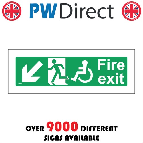Sign fire exit diagonal - fire,