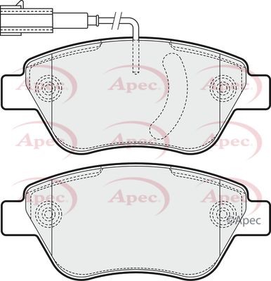 Apec front brake pad set - front,