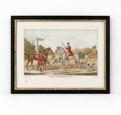 Antique framed stag - antique,
