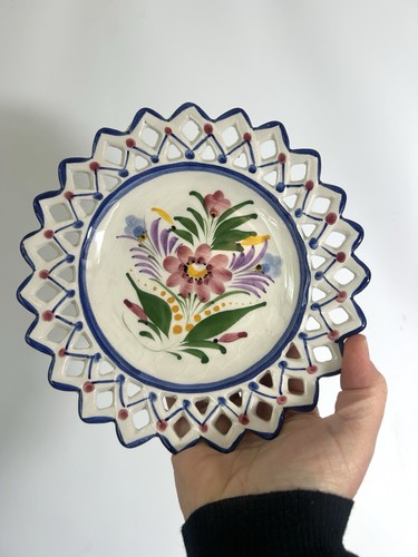 Vintage floral wall plate - wall,