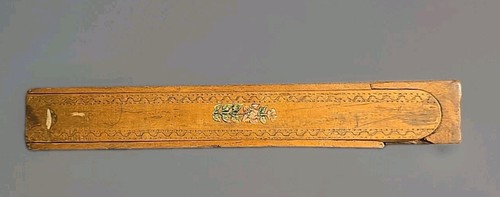 Antique pencil box wood slide - antique,