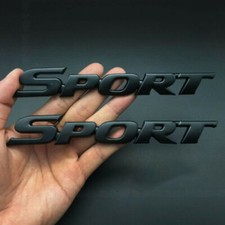 3D Black Sport Racing Car Trunk Tailgate Emblem Badge Decal Metal Sticker Decor
