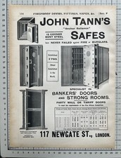 John Tann's Safes - Newgate Street London - 1913 Trade Cutting 549