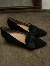 Russell & Bromley Black Suede Heal with Bow Size 40 Uk7 Worn Once