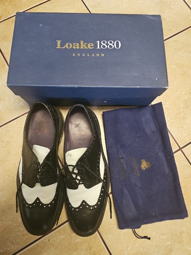 Loake mens sloane black and - mens,