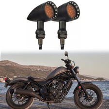 Motorcycle LED Bullet Turn Signal Lights For Honda Rebel 250 500 1100 Grom 125