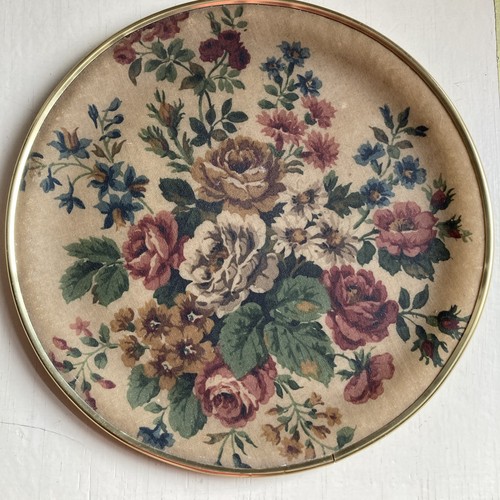 Vintage tray multi floral - vintage,