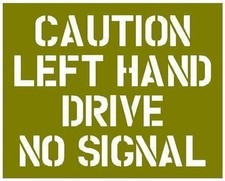 Left hand drive stencil - , ww2