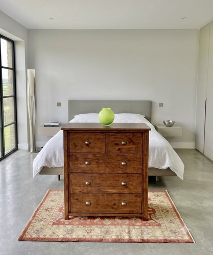 Acacia wood chest - of, drawers