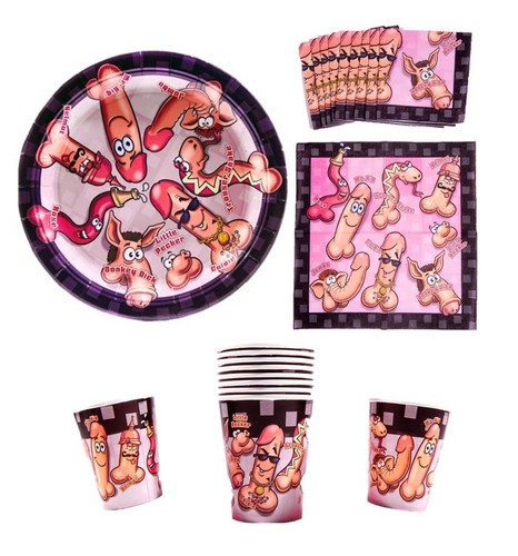 Hen party willy - hen, tableware