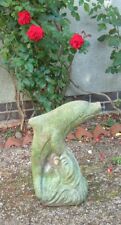 Garden Vintage weathered  old  Dolphin Fountain Head statue water pond 