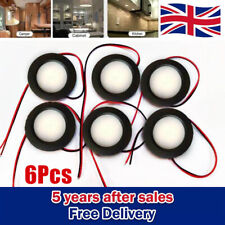 6X LED 12V Spot Lights Campervan Caravan Boat Van Black Recessed Downlights