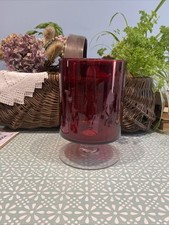 9 Inch Ruby Red Glass