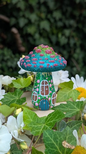 Whimsical mushroom fairy house - mushroom,