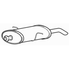 Rear Exhaust Silencer Back Box for Peugeot 306 HDi RHY(DW10TD) 2.0 (1999-2001)