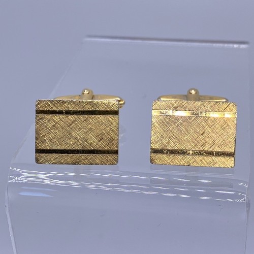 Vintage cufflinks brushed gold