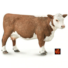 Hereford Cow Cattle Farm Toy Model Figure by CollectA 88860 Brand New