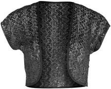 Glitzy Black Sequin Lace