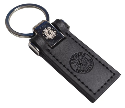 Rangers leather key fob - rangers, fc