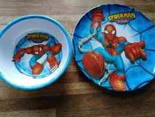 spider-man & friends marvel plate and bowl