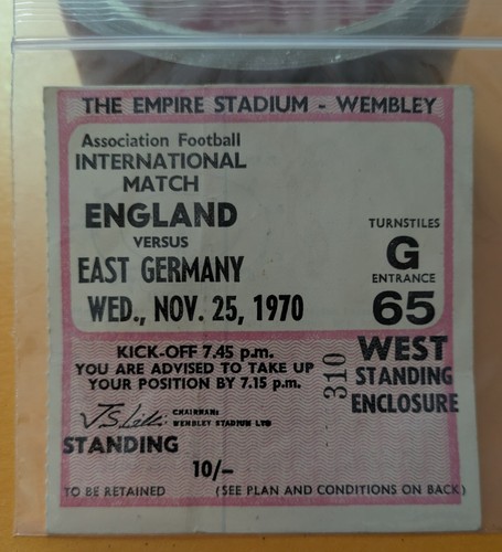 Ticket stub england - ticket,