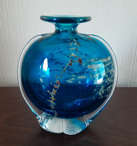 Mdina side stripe vase - mdina,