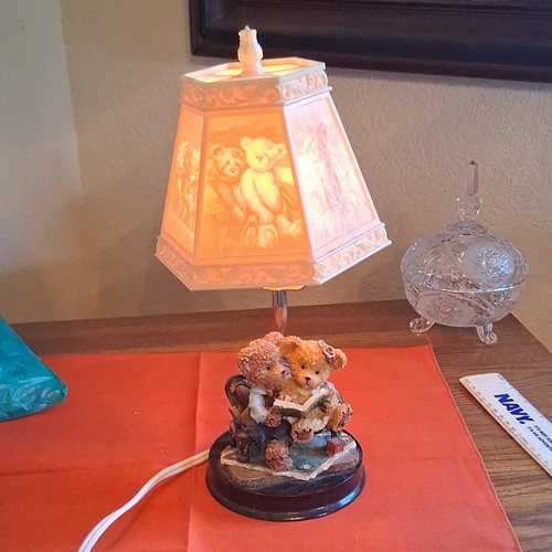 Teddy bear figurine table lamp - teddy,