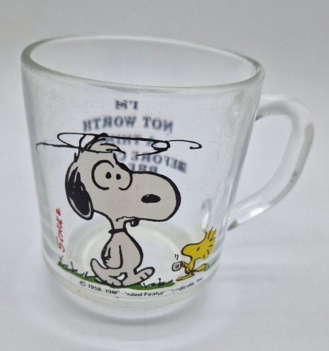 Snoopy vintage glass m - snoopy, "i'm
