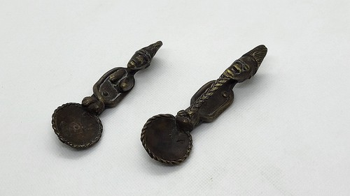 Pair african bronze - african, spoons