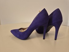 Purple Faux Suede Stilleto