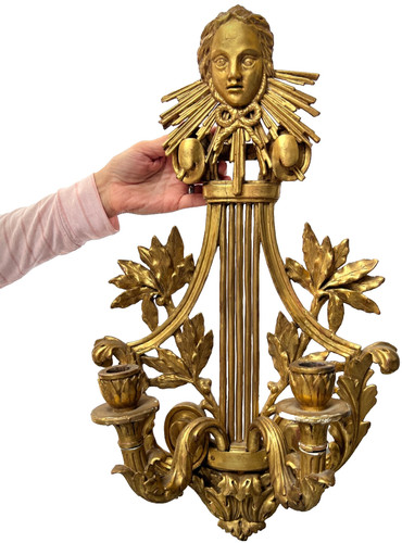Antique french candle sconce - french,