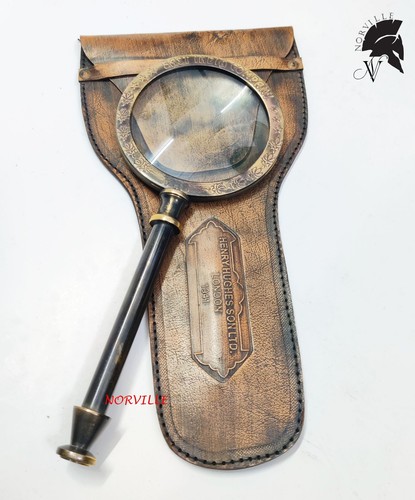 Antique brass magnifying glass