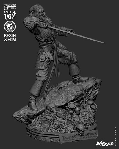 Printed 16k resin jack - 3d,