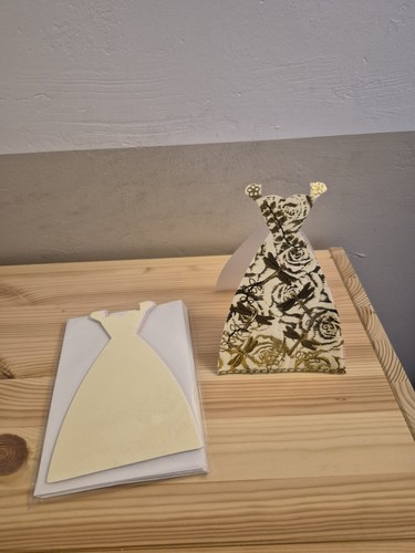 Dress shaped card making - card, set